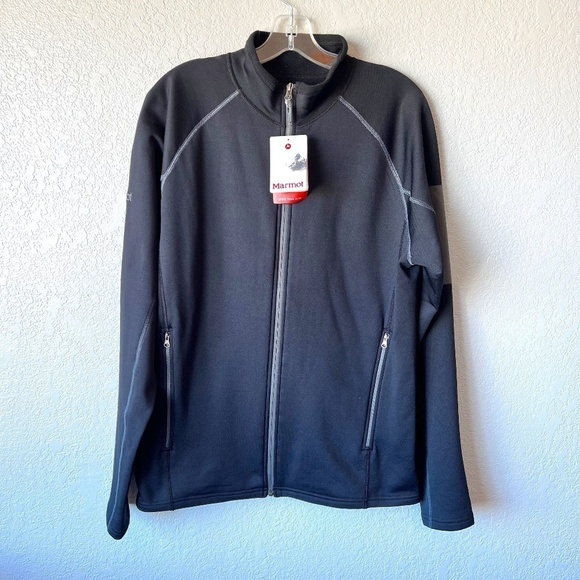 NWT - Marmot stretch fleece jacket in black